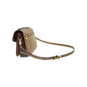 Louis Vuitton Pochette Leather Brown Bag Reverse Monogram Metis